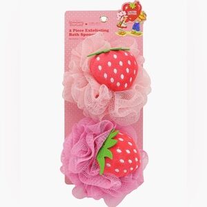 STRAWBERRY SHORTCAKE 2 PC. EXFOLIATING BATH SPONGE SET